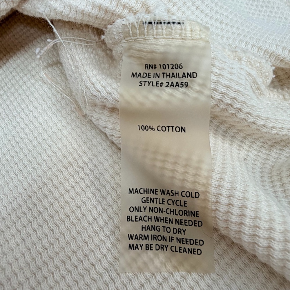 Soft Surroundings Women’s size Medium Cream Waffle Knit Thermal Wayfarer Tunic - Picture 14 of 14